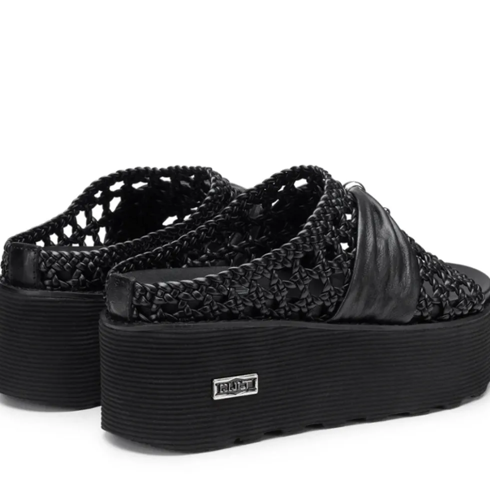 Ciabatte Donna CULT Nancy 3457 in Pelle Intrecciata Colore Nero