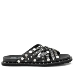 Ciabatte Donna CULT Roshelle 4275 in Pelle Colore Nero con Borchie Piatte Applicate