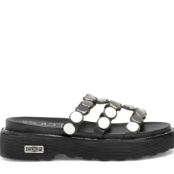 Ciabatte Donna CULT Ziggy 4769 in Pelle Nera con Borchie Piatte