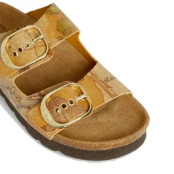 Ciabatte Donna Doppia Fascia 1A Classe Alviero Martini in Eco Nappa stampa Geo Classic 1422