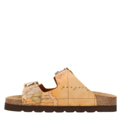 Ciabatte Donna Doppia Fascia 1A Classe Alviero Martini in Eco Nappa stampa Geo Classic 1422