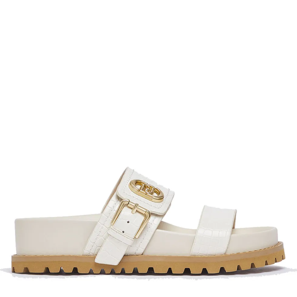 Ciabatte Donna Doppia Fascia LIU JO Livia 02 stampa Cocco color Latte