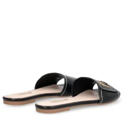 Ciabatte Donna Flat LIU JO Sandy 03 in Pelle Nera