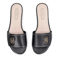 Ciabatte Donna Flat LIU JO Sandy 03 in Pelle Nera