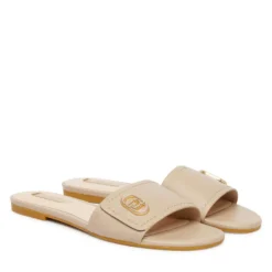 Ciabatte Donna Flat LIU JO Sandy 03 in Pelle Beige
