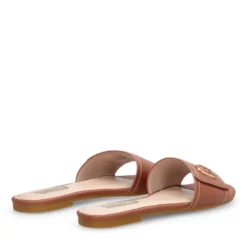 Ciabatte Donna Flat LIU JO Sandy 03 in Pelle Marrone