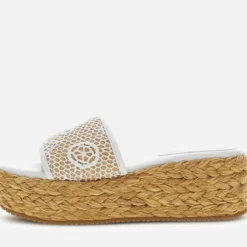 Ciabatte Donna GUESS Linea Binata Colore White - Natural