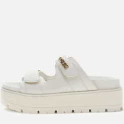 Ciabatte Donna GUESS Linea Faxon Colore Cream con Doppia Fascia