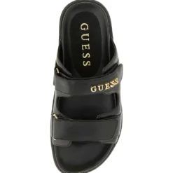 Ciabatte Donna GUESS Linea Faxon Colore Nero con Doppia Fascia