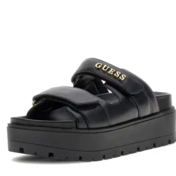 Ciabatte Donna GUESS Linea Faxon Colore Nero con Doppia Fascia