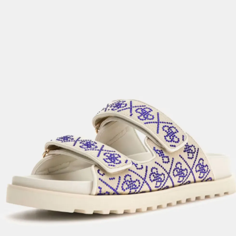 Ciabatte Donna GUESS Linea Fadelizz Colore Cream con Doppia Fascia