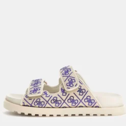 Ciabatte Donna GUESS Linea Fadelizz Colore Cream con Doppia Fascia