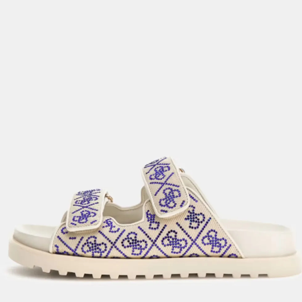 Ciabatte Donna GUESS Linea Fadelizz Colore Cream con Doppia Fascia
