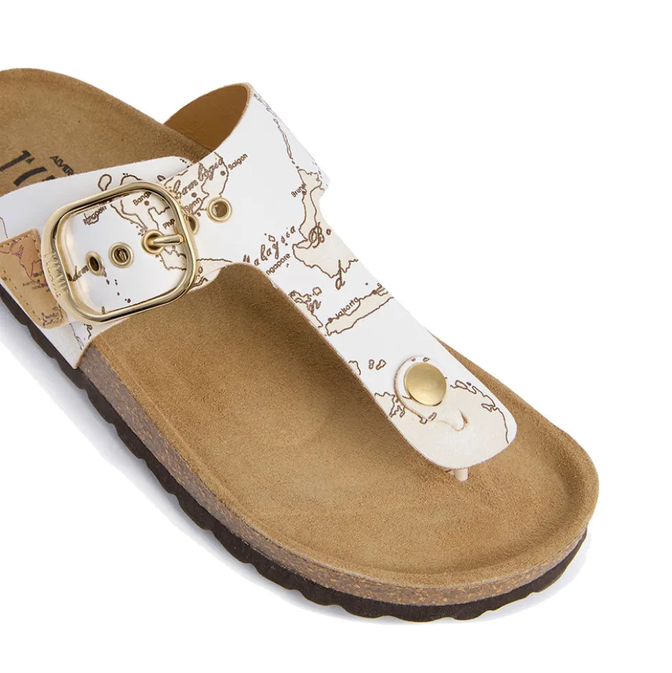 Ciabatte Donna Infradito 1A Classe Alviero Martini linea White Geo Mix 1512