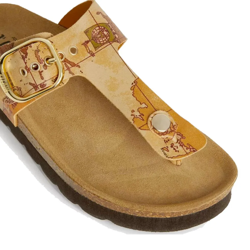 Ciabatte Donna Infradito 1A Classe Alviero Martini in Eco Nappa stampa Geo Classic 1425