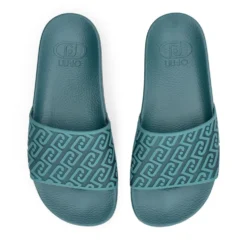 Ciabatte Donna LIU JO Kos 21 stampa Monogram in Gomma Verde