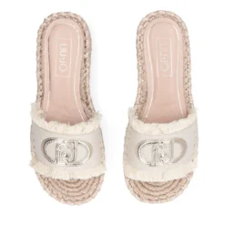 Ciabatte Donna Modello Espradillas LIU JO Paros 02 in Canvas Bianco