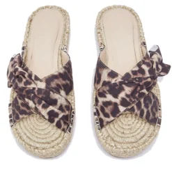 Ciabatte Donna Modello Espradillas LIU JO Paros 03 in Tessuto Stampa Animalier