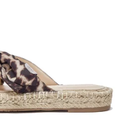 Ciabatte Donna Modello Espradillas LIU JO Paros 03 in Tessuto Stampa Animalier