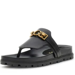 Ciabatte Infradito Donna GUESS in Pelle Nera Linea Farron