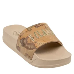 Ciabatte Platform 1A Classe Alviero Martini in Gomma Geo Beige 2505