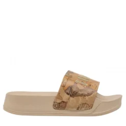 Ciabatte Platform 1A Classe Alviero Martini in Gomma Geo Beige 2505