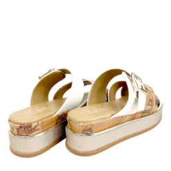 Ciabatte Platform 1A Classe Alviero Martini Bianco Sporco e Geo Beige 2493