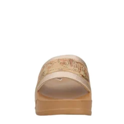 Ciabatte Platform 1A Classe Alviero Martini in Gomma Platino e Geo Beige 2504