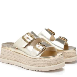 Ciabatte Platform CULT Doja 4515 in Pelle Oro