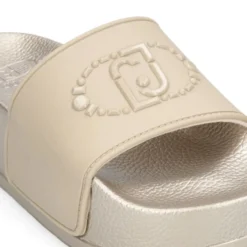 Ciabatte Platform LIU JO Mykonos 01 in Gomma Light Gold