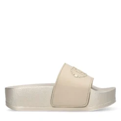 Ciabatte Platform LIU JO Mykonos 01 in Gomma Light Gold