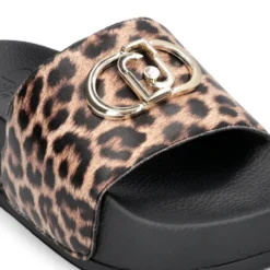 Ciabatte Platform LIU JO Mykonos 01 in Gomma stampa Animalier