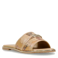 Ciabattine Flat 1A Classe Alviero Martini in Eco Nappa stampa Geo Classic 2450