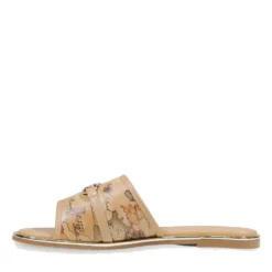 Ciabattine Flat 1A Classe Alviero Martini in Eco Nappa stampa Geo Classic 2450