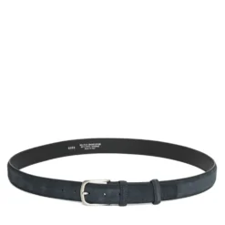 Cintura Uomo in Camoscio Blu 3,5cm - Made in Italy