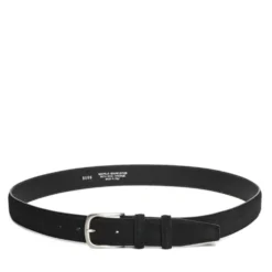 Cintura Uomo in Camoscio Nero 3,5cm - Made in Italy