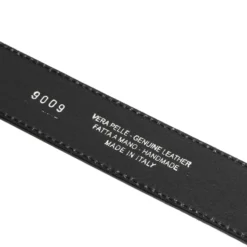 Cintura Uomo in Camoscio Nero 3,5cm - Made in Italy