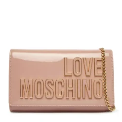 Clutch con Tracolla LOVE MOSCHINO in Vernice Rosa