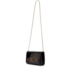 Clutch con Tracolla LOVE MOSCHINO in Vernice Nera