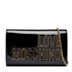 Clutch con Tracolla LOVE MOSCHINO in Vernice Nera