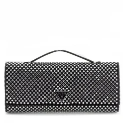 Clutch Donna a Mano con Tracolla GUESS Linea Tasmin colore Nero