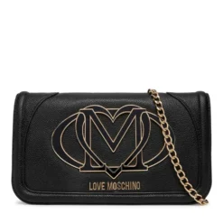 Clutch Donna con Tracolla LOVE MOSCHINO Nera con Maxi Logo