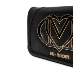 Clutch Donna con Tracolla LOVE MOSCHINO Nera con Maxi Logo