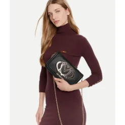 Clutch Donna con Tracolla LOVE MOSCHINO Nera con Maxi Logo