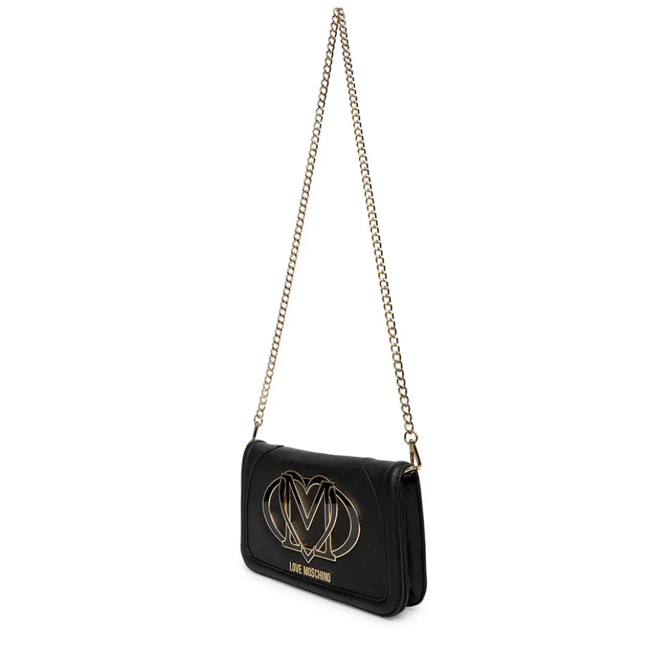Clutch Donna con Tracolla LOVE MOSCHINO Nera con Maxi Logo