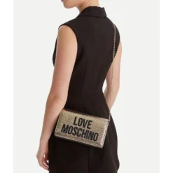 Clutch Donna con Tracolla LOVE MOSCHINO linea Smart Daily Soft Oro
