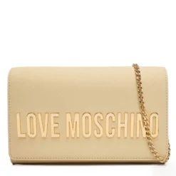 Clutch Donna con Tracolla LOVE MOSCHINO linea Smart Daily Bag Lettering Logo color Burro
