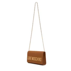 Clutch Donna con Tracolla LOVE MOSCHINO linea Smart Daily Bag Lettering Logo color Cuoio
