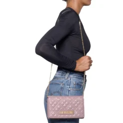Clutch Donna con Tracolla LOVE MOSCHINO linea Smart Daily Quilted Rosa