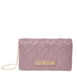 Clutch Donna con Tracolla LOVE MOSCHINO linea Smart Daily Quilted Rosa